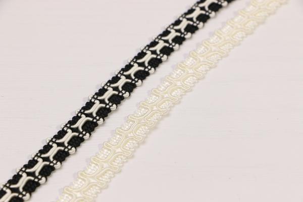 Black And White Woven Trims Braided Belt Costume Home Decor Embellishment