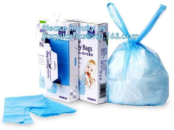 CAT PAN LINERS, DRAWSTRING CAT LITTER TRAY LINERS, CAT LITTER BAGS, Eco-friendly Biodegradable Dog Poop Bags scented Pet