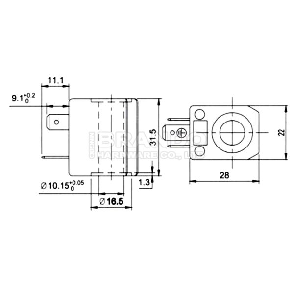 24VDC 24VAC 230VAC Class H Waterproof Solenoid Valve Coil IP67