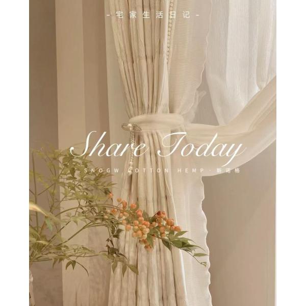 Hollowed White Cotton Lace Embroidery Muslin Curtains Blackout Window Hotels Hospitals