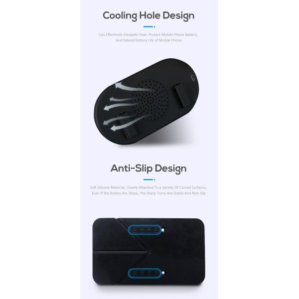 OEM 10W 7.5W Silicon Car Mount QI Wireless Car Charger