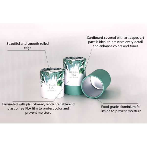 Роскошные подарочные коробки картона 1200g 2mm круглые для кофе чая силы