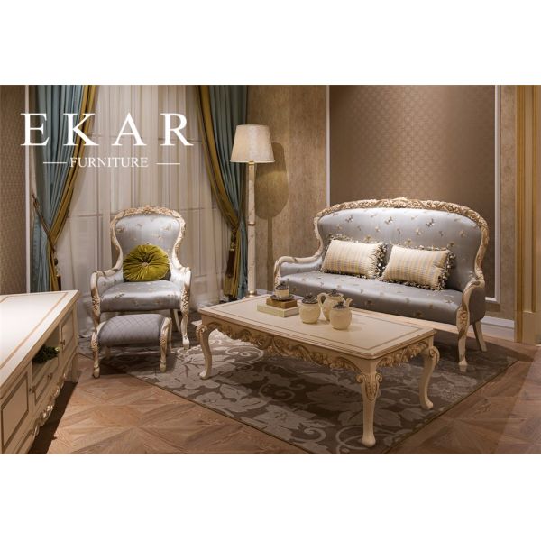 Luxury Antique Rectangle Coffee Table Hand Carved Wooden Coffee Table