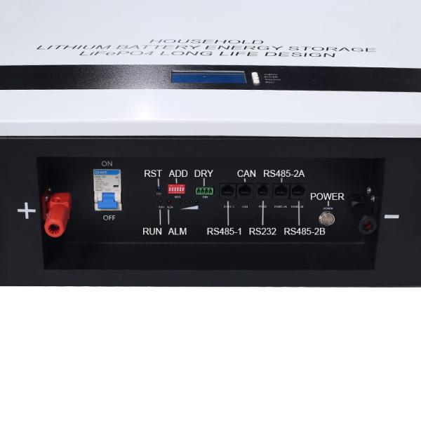 Bateria de energia solar 48V 200Ah 10KW montada na parede com 16S LFP BMS