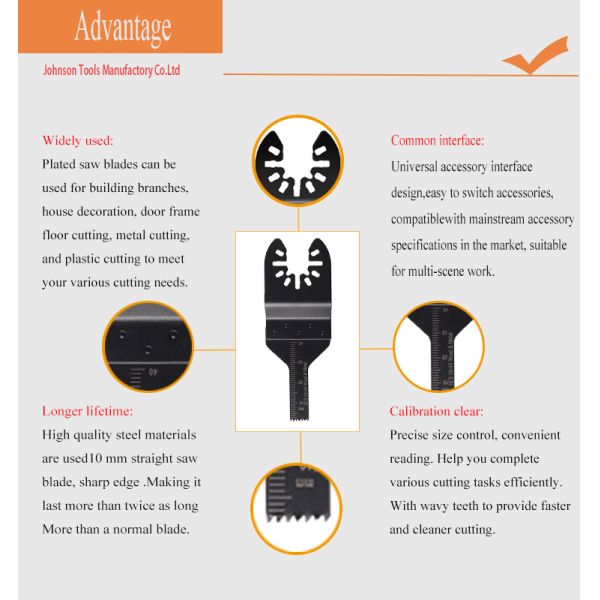 Длинная древесина металла лезвия пилы быстрого выпуска 10mm осциллируя для Jambs двери