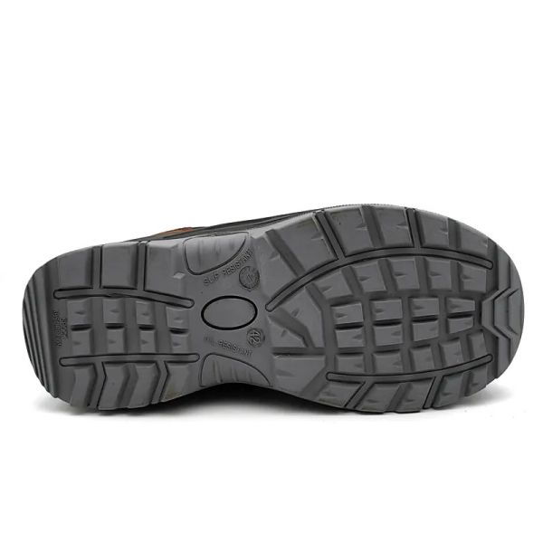 Chaussures en cuir Crazy Horse chaussures de sécurité haute coupe pour hommes