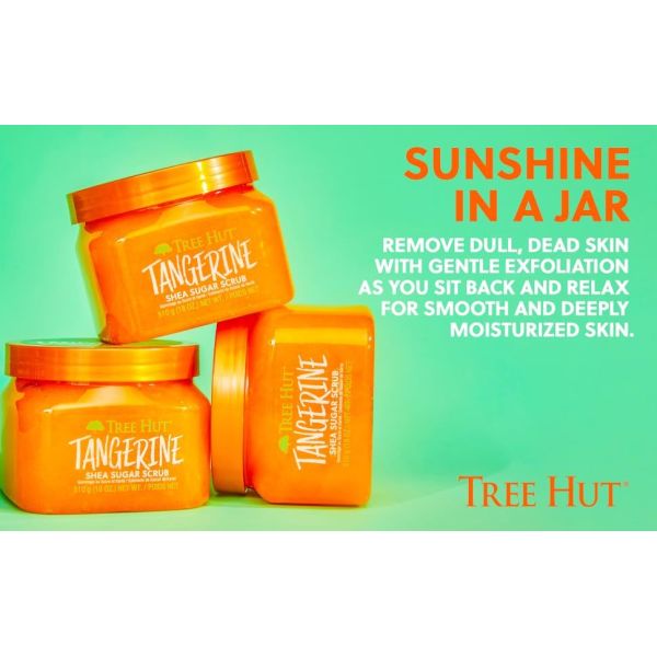 Paraben Free Tree Hut Tangerine Shower Body Scrub Exfoliating For Skin Whitening