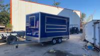 Customized Mobile Food Trailer Truck Square Snack Tea Shop Dinner Car