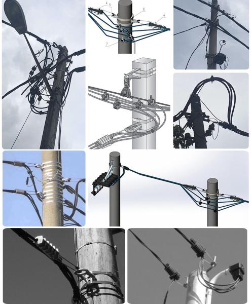 Serre à tension en fibre optique pour câble de décharge pour crochet de type FTTH sur connexion réseau LAN filaire