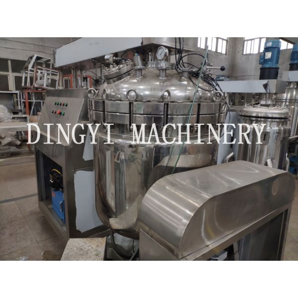Electrical Heating Vacuum Homogenizer Mixer With HMI Control 350L Capacity