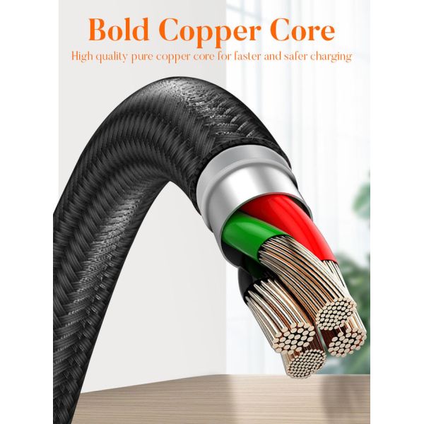 Data Transfer 2M Magnetic USB Charging Cable SGS 2 In 1 USB C Cable