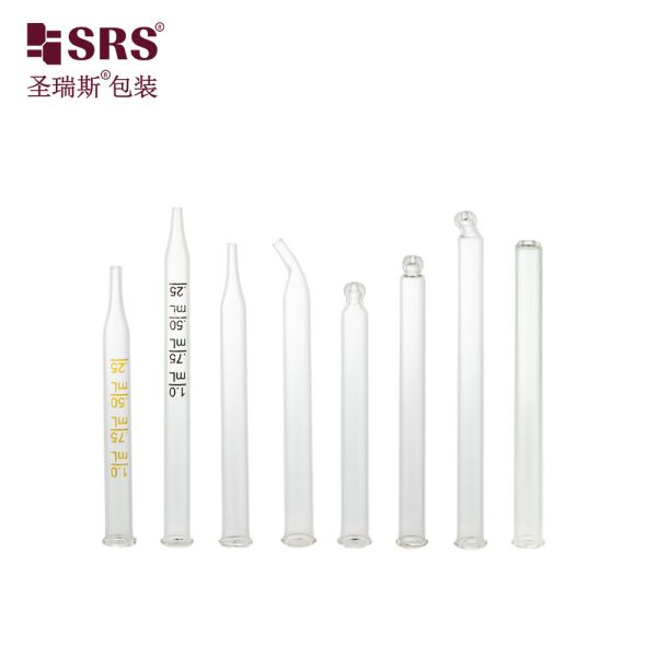 D392-8ml Laboratory Square Clear Empty Glass Dropper Bottles With Black Silkscreen Printing Logo Customization