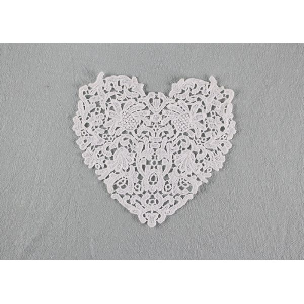 Апплике сердца шнурка хлопка воротника шнурка Венеции француза гипюра для платье