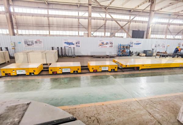 Battery Powered Wireless Remote Control 10 Tons Steel Rail Transfer Cart