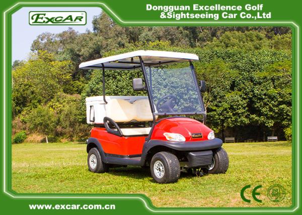Carro bonde do golfe da bateria 48V Trojan vermelha com o carrinho caixa/dois pequeno do golfe de Seater do gelo