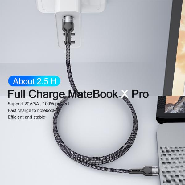エッサジャーモバイル 急速充電 C型ケーブル 100W 5A 0.5M 1M 2M