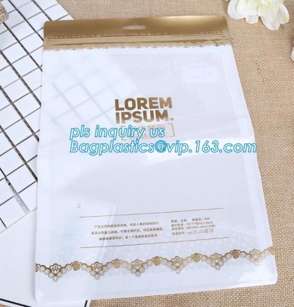 Matte Slider Frosted Plastic Packing Underdress Zipper Bag slider zip zipper bag clothing packing bags