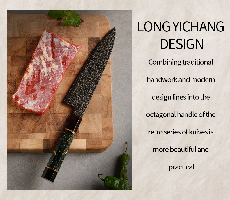 N690 Powder Steel Gyuto Knife Hand‑Forged Japanese Chef’s Knife for Modern Kitchen