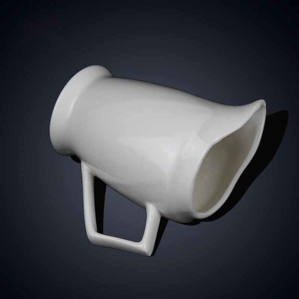 Diseño clásico personalizado de hueso fino China Crema Pot de leche con mango para el hogar