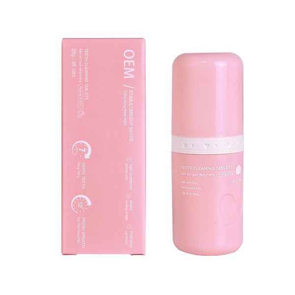 Keepup Custom Probiotic Toothpaste Tablets Portable Mouthwash Particles Peach Flavor Suitable for Outdoor Travel