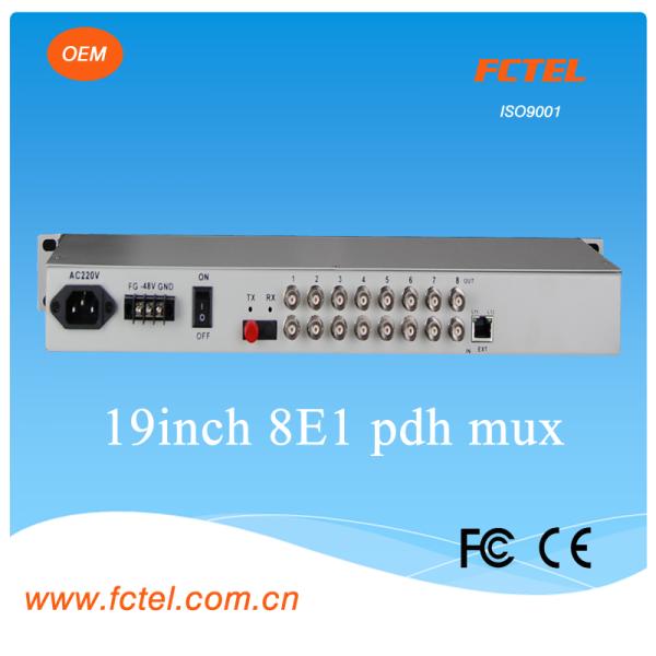 1+1 fiber back up 8E1 pdh with 4 port gigabit Ethernet fiber optical mulitplexer