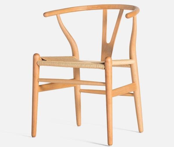 Nordic modern dining table and chair contracted household book chair arm-chair solid wood chair Y chair