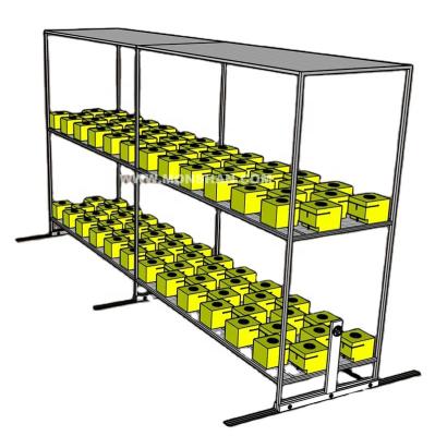 Multilevel Mobile Horticulture Growing Racks Thick 3mm For Flowering