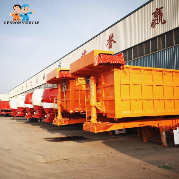 Heavy Duty 3 Axles Dump Tipping Truck Trailer With Mechanical suspension/ America type
