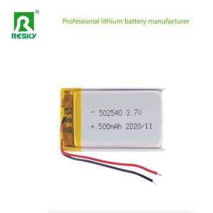 Cellule de batterie au lithium 502540 3.7v 500mAh Lipo Li-polymère pour montre connectée