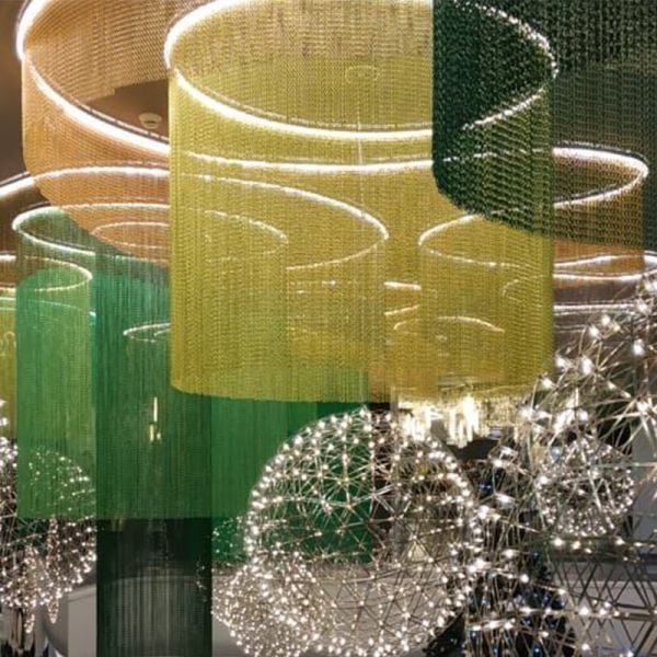 1.6 мм металлический цепной ссылки занавес алюминий для дверей и окон