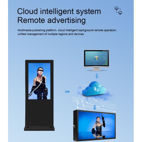 Double-sided Outdoor LCD Digital Signage with 10-Point Capacitive Touch 178/178 View Angle and 110-240V Voltage