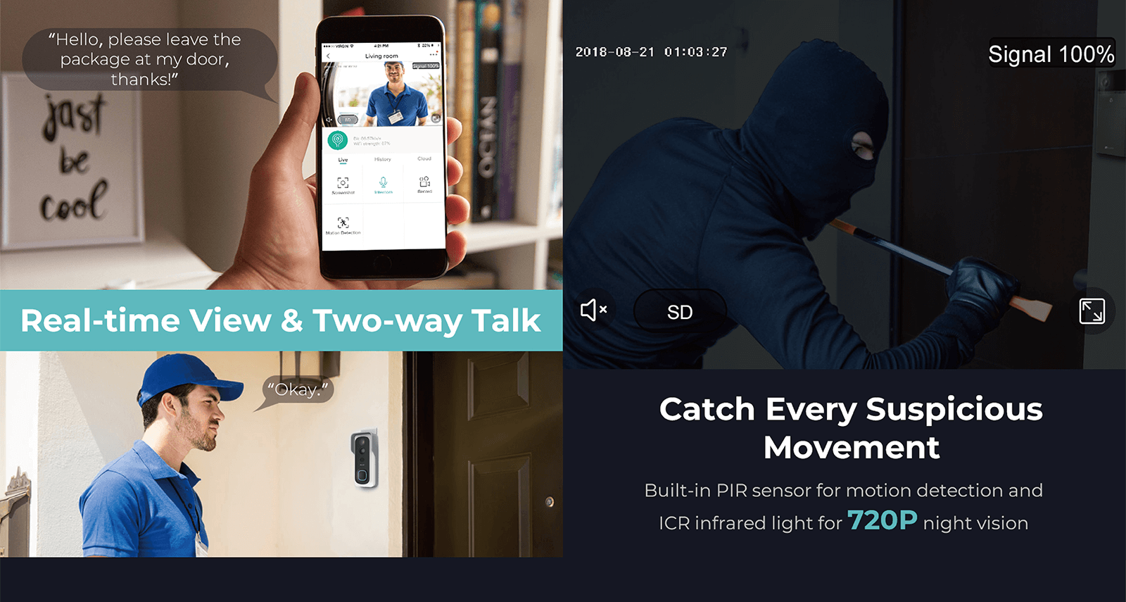 6700mAh Smart Video Doorbell Ring 1080p Video Doorbell 2 With Night Vision