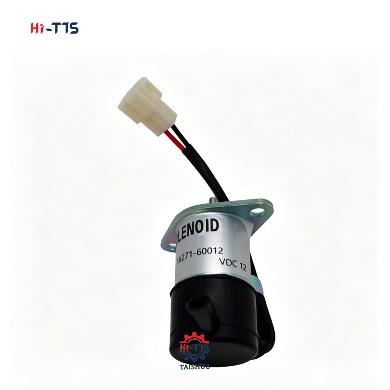 12V Fuel Shutoff Cut-off Solenoid Valve OE 16271-60010 16271-60012 For Excavator Diesel Engine Factory Direct Supply