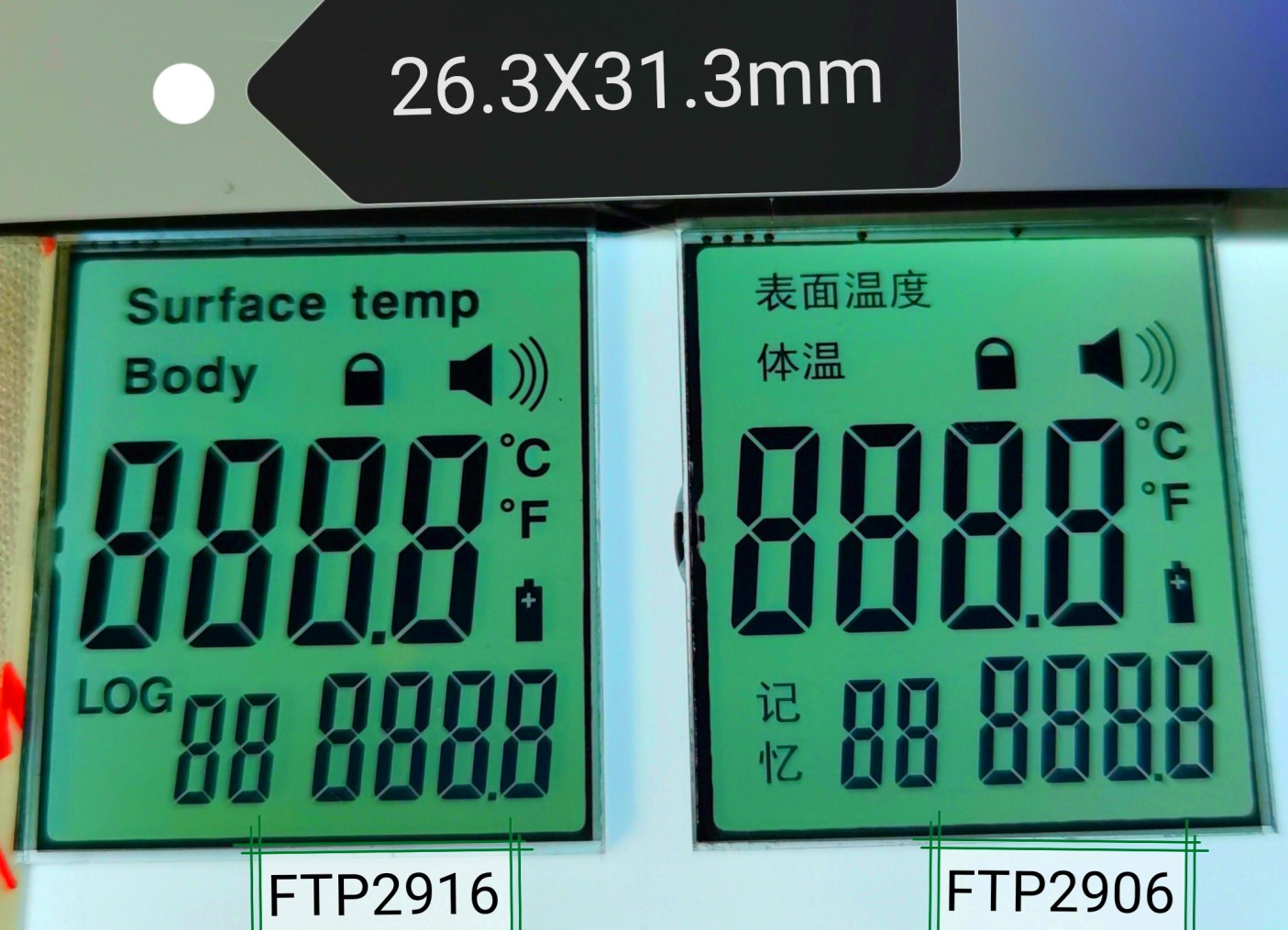 Дисплей этапа RGB TN LCD для ультракрасного термометра
