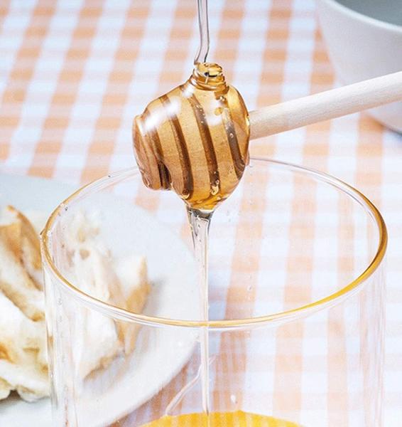 en bois Honey Dipper Stick Mini Dispenser en bois de la cuisine à manger (3 pouces)