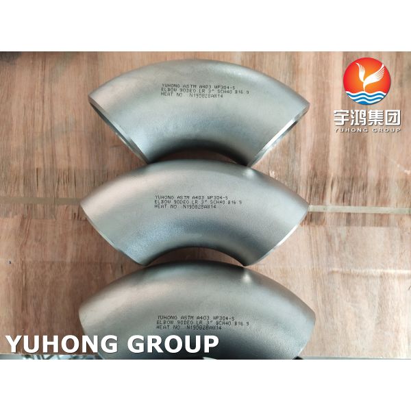 ASTM A403 WP304-S 90 Degree LR Seamless Elbow for Industrial Field