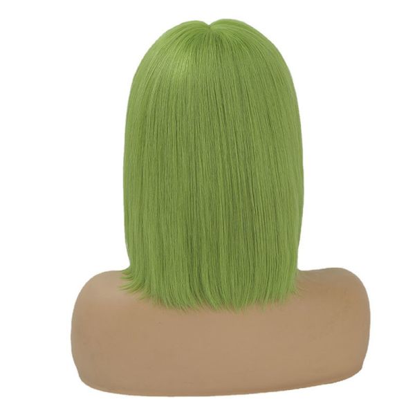 14inch HD Lace Front Bob Wigs with Natural Orange Silky Straight Human Peruvian Hair