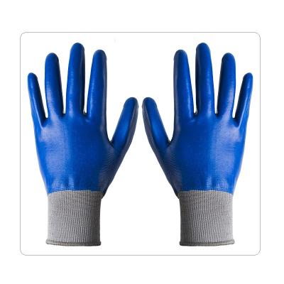 Revestimento completo Grey Nylon Knit Work Gloves do nitrilo da construção dos homens