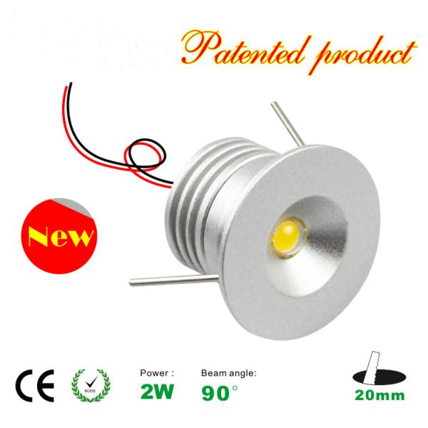 Mini 2W LED Spotlight Bridgelux chips LED Bulb recessed Mini LED light cabinet lamps