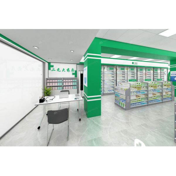 04-XDZYS014 Medicine Store Design Display Furniture Pharmacy Shelves Retail Store Display Shelves for Pharmacy