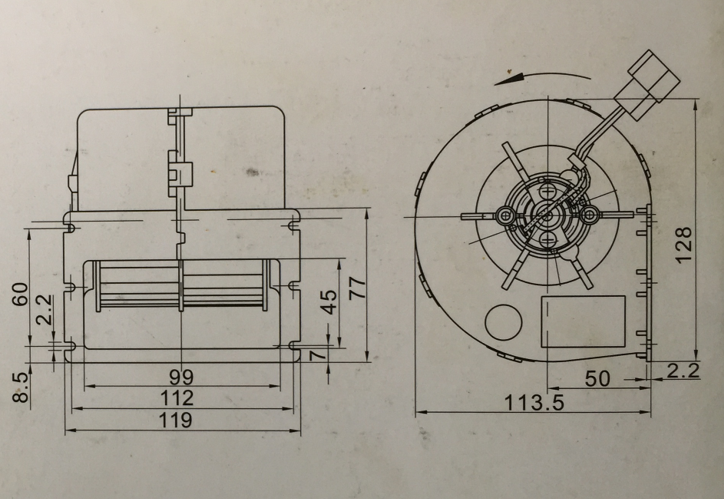 Bus Trucks Vehicle Evaporator Blower Fan Low Noise / Environment - Friendly