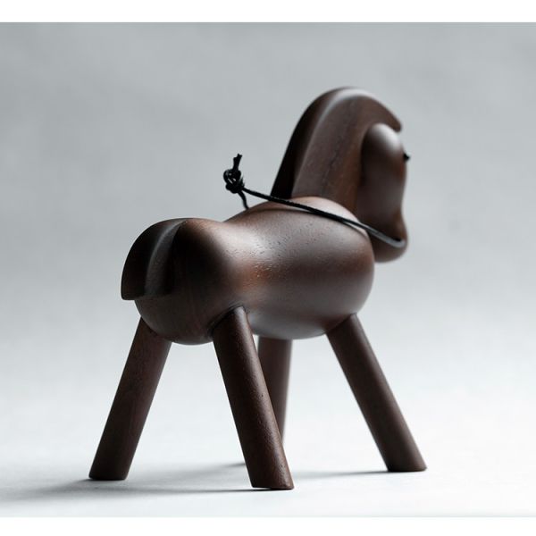 Exclusive Oak Beech Handcrafted Wooden Animals Wooden Horse Toy For Baby