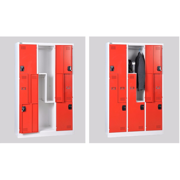 1850 Height Z Shape Steel Dress Cupboard Small Metal Locker