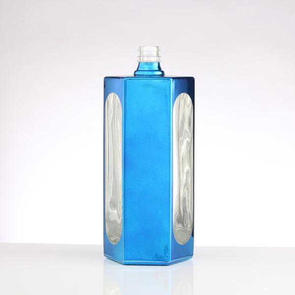 Custom Sealing Type Fancy Electroplated Colored Wine Bottles for Bar Celebrations