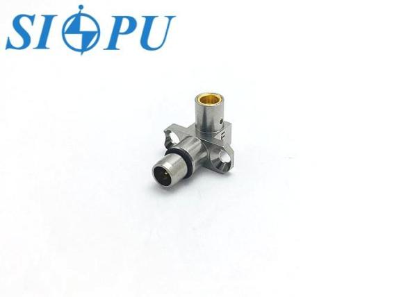 BMA Male RF Coaxial Connector – Right-Angle, Flange Mount