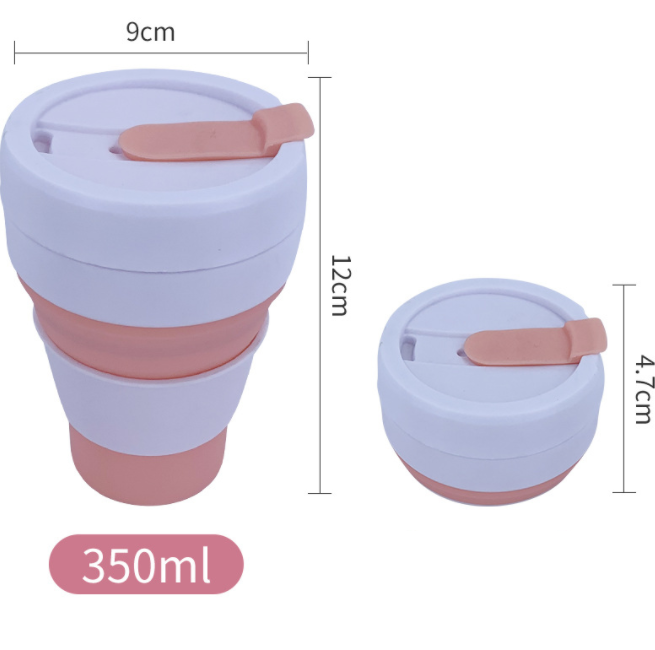 Stock Portable Retractable Collapsible Water Bottle for Event Gift and Pocket Coffee Cup