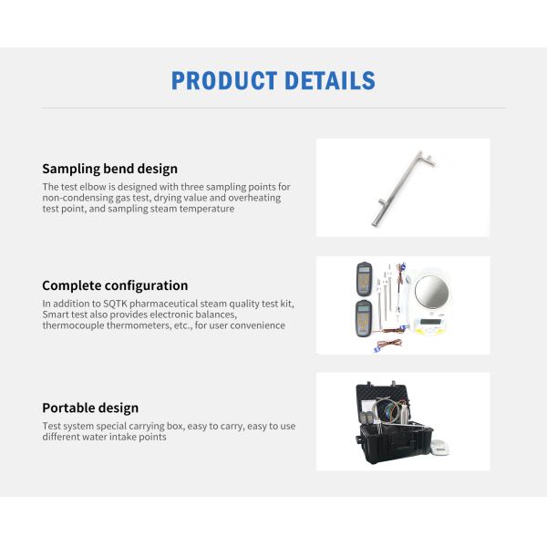 Highly Effective Non-Condensable Gases Pharmaceutical System Pure Steam Testing Kit