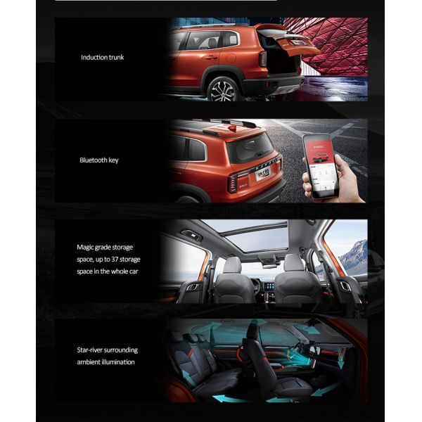 Panoramic Sunroof 195km/H Haval Dargo 2022 SUV 4x4 2.0T 5 Seats 5 Doors