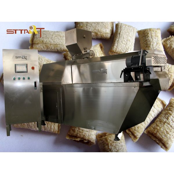 Automatic Twin Screw Food Extruder , Snacks And Pet Food Extrusion Equipment