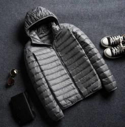 Nylon Hooded Duck Feather Jacket Winter Bubble Puff Filled Down Jackets